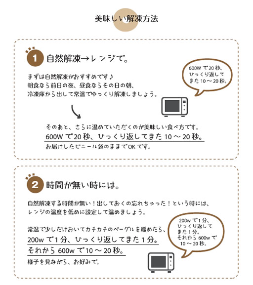 おすすめの美味しいベーグル解凍方法